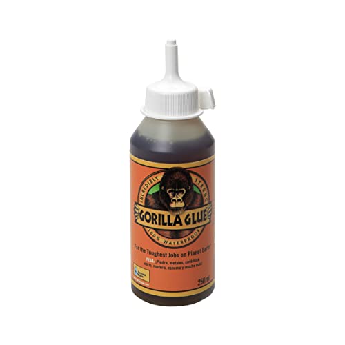 Gorilla Glue 1034800 - Pegamento de Poliuretano - 250 ml - Resistente - Piedra - Cerámica - Madera - Resistente al agua