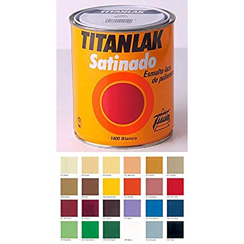 Titanlux - Esmalte-Laca poliuretano satinada Titanlak, Blanco, 375ML (ref. 011140038)