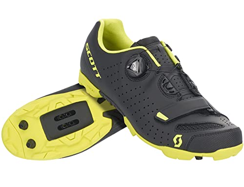 Scott MTB Comp Boa 2020 - Zapatillas de ciclismo, color negro y amarillo, Hombre, Color negro mate Sulphur amarillo., 42