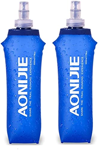 AONIJIE - Botella plegable para deporte, de poliuretano termoplástico sin bisfenol A, 2 unidades, 250 ml / 500 ml, 500ML